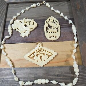 M. Schimmel Vtg Ivory‎ Look Necklace